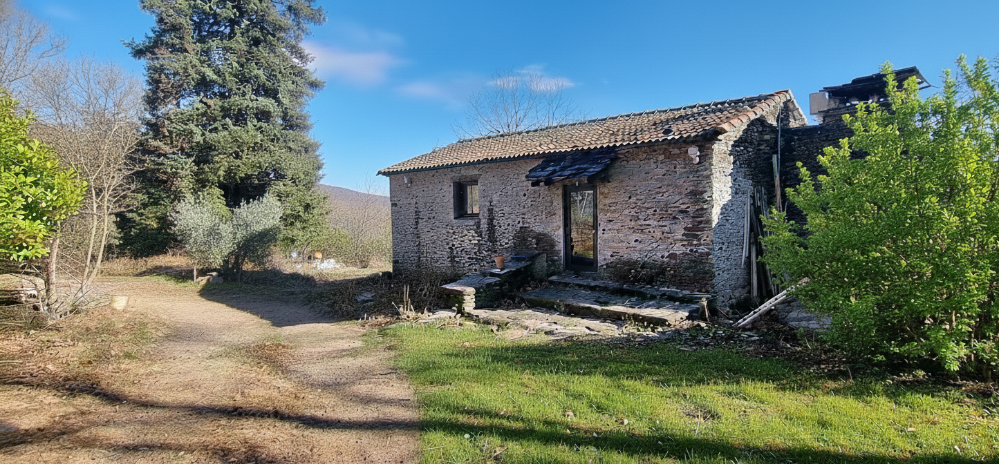 Maison-a-vendre-Cevennes-Parking